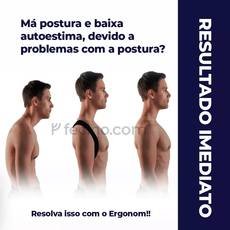 Ergonom® - Corretor Postural Alinha Coluna - Compre 1 Leve 2