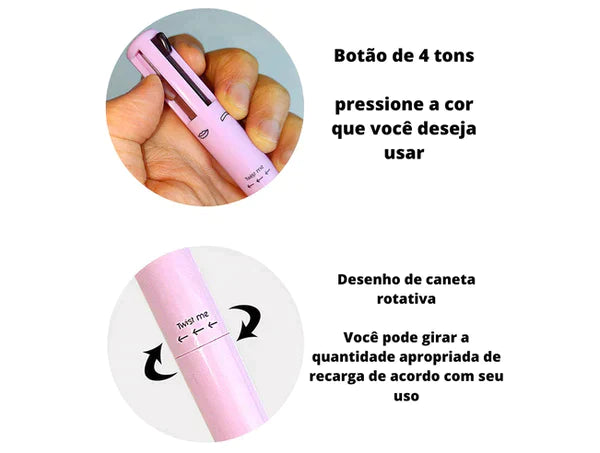 Caneta Makeup 4 em 1 + FRETE GRÁTIS