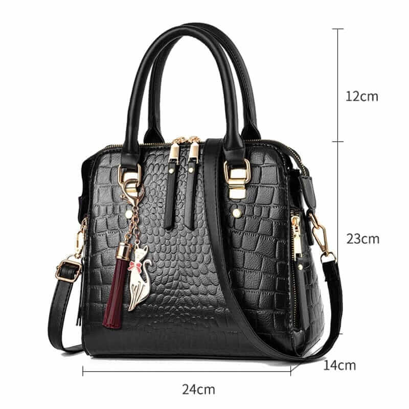 Bolsa de Couro Design Crocodilo